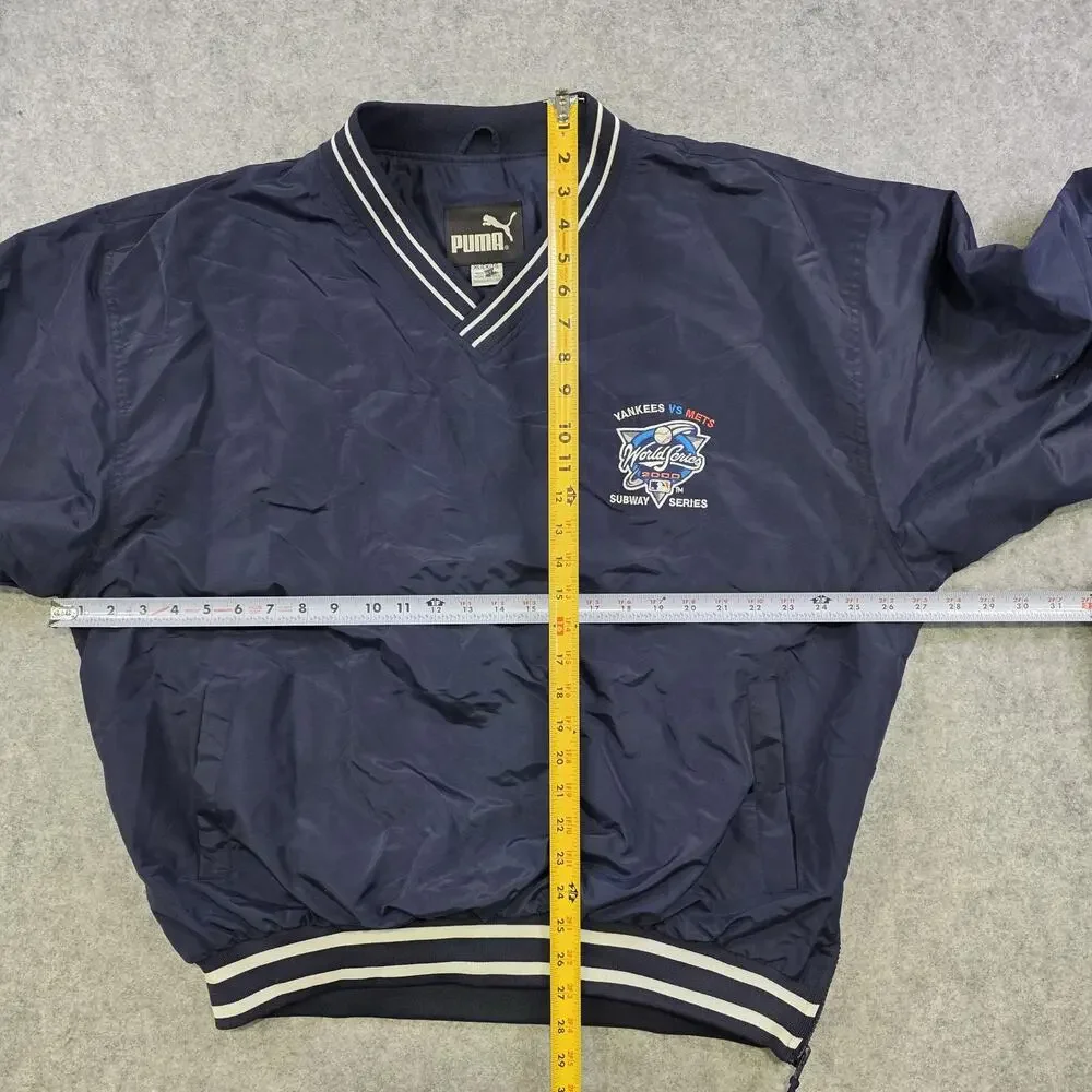 Vintage New York Yankees Vs Mets Jacket Mens XL Blue MLB‎ World Series Puma 2000